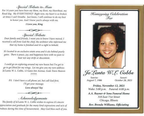 JaLanta WL Cobbs Obituary