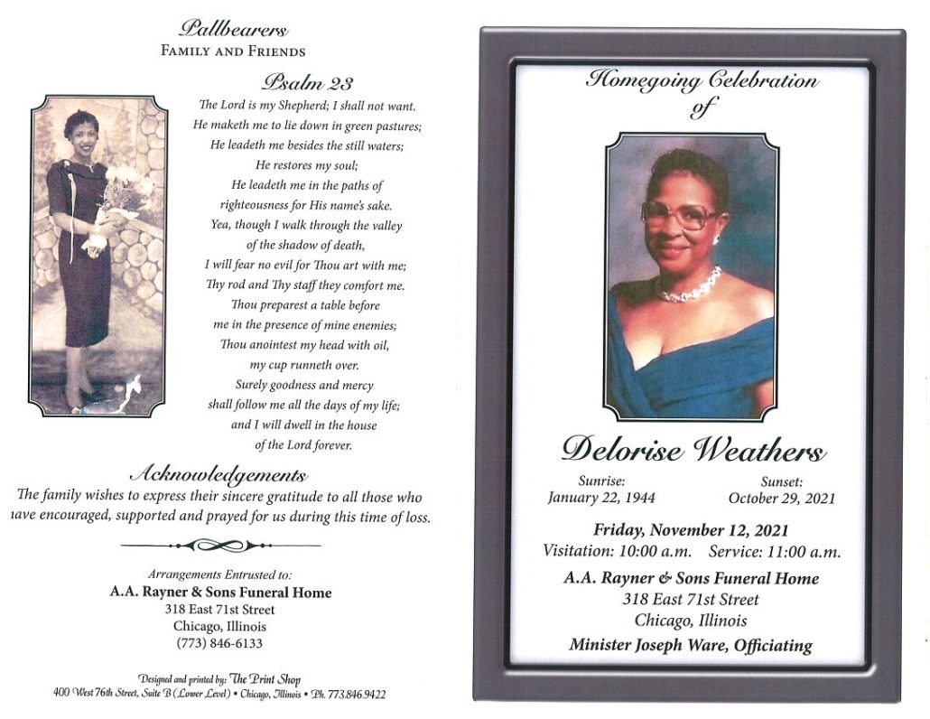 Delorise Weathers Obituary