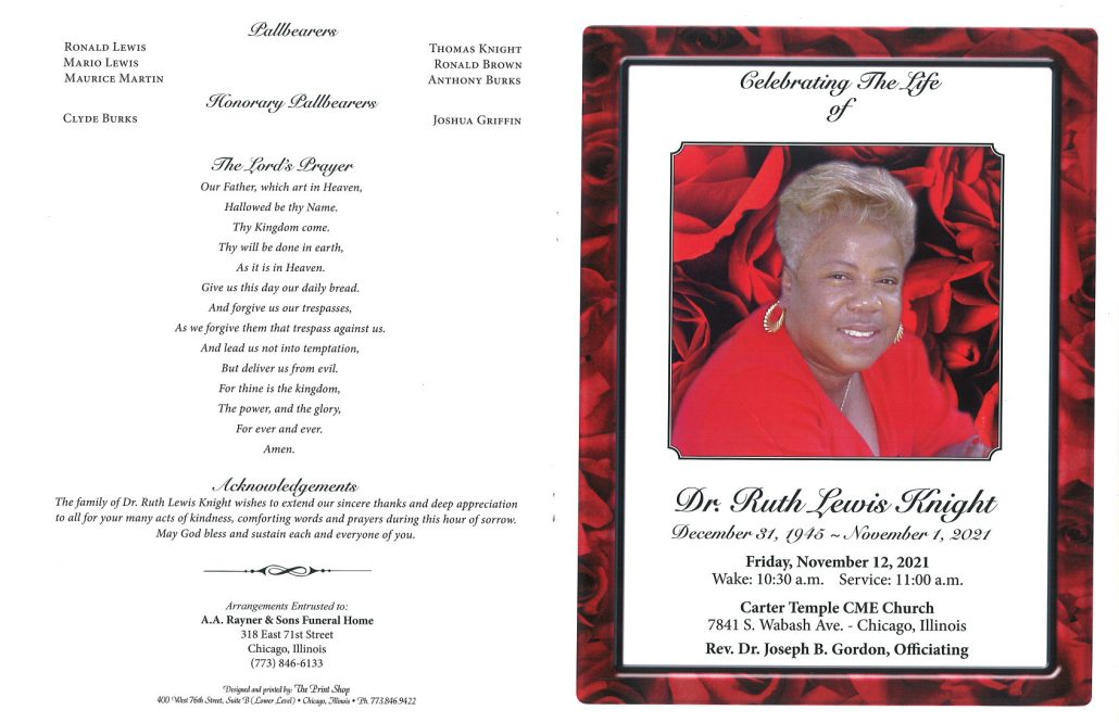 Ruth L Knight Obituary