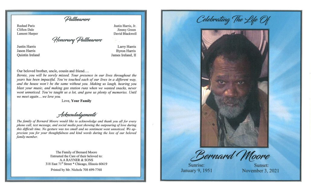 Bernard Moore Obituary