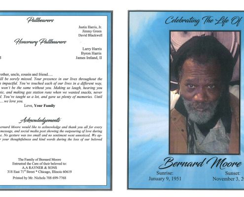 Bernard Moore Obituary