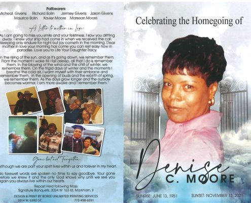 Denise C Moore Obituary