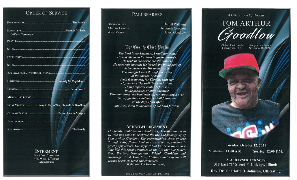 Tom A Goodlow Obituary