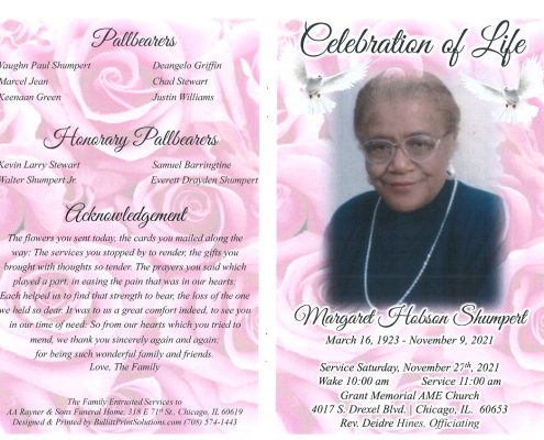 Margaret H Shumpert Obituary