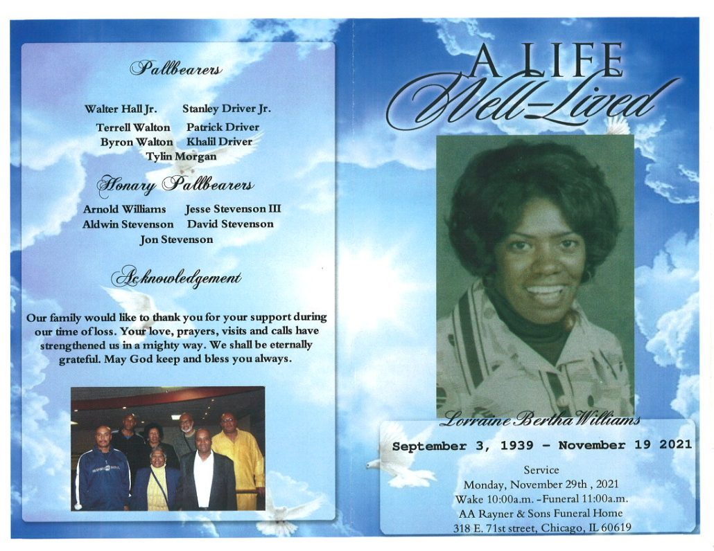 Lorraine B Williams Obituary