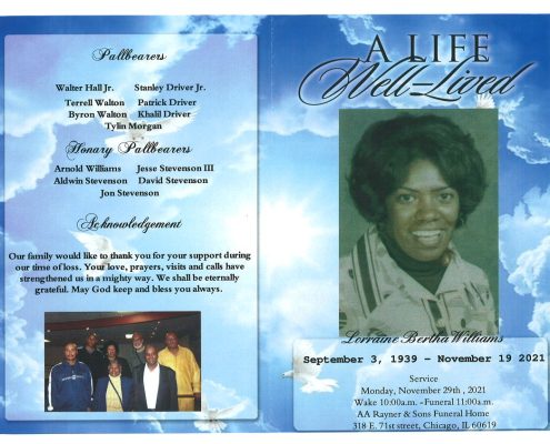 Lorraine B Williams Obituary