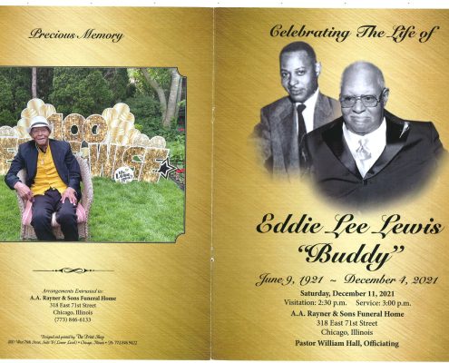 Eddie L Lewis Obituary