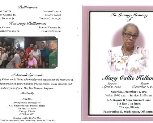 Mary C Kellum Obituary