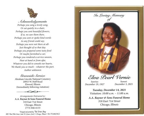 Elva P Vernie Obituary