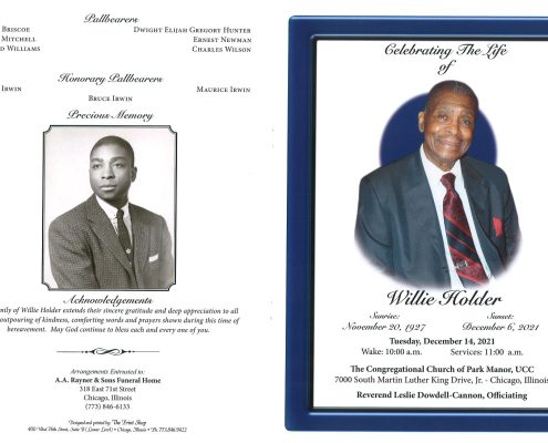 Willie Holder Obituary