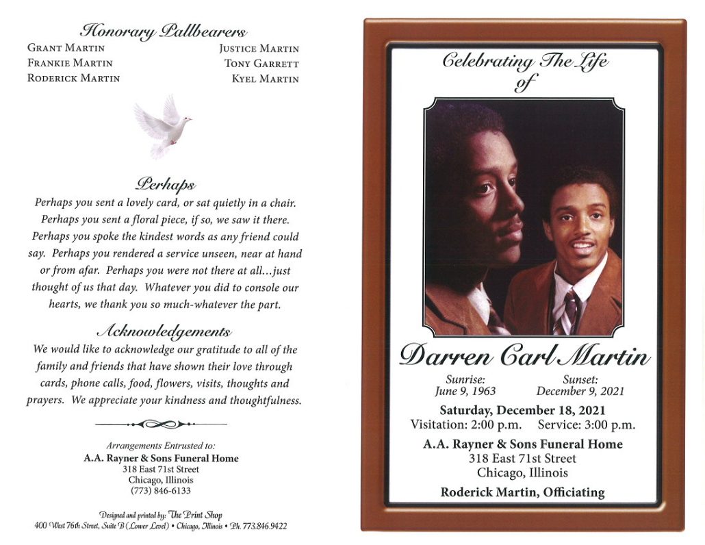 Darren C Martin Obituary