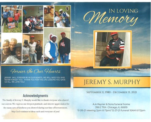 Jeremy S Murphy Obituary