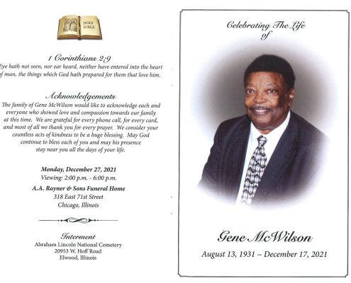 Gene McWilson Obituary