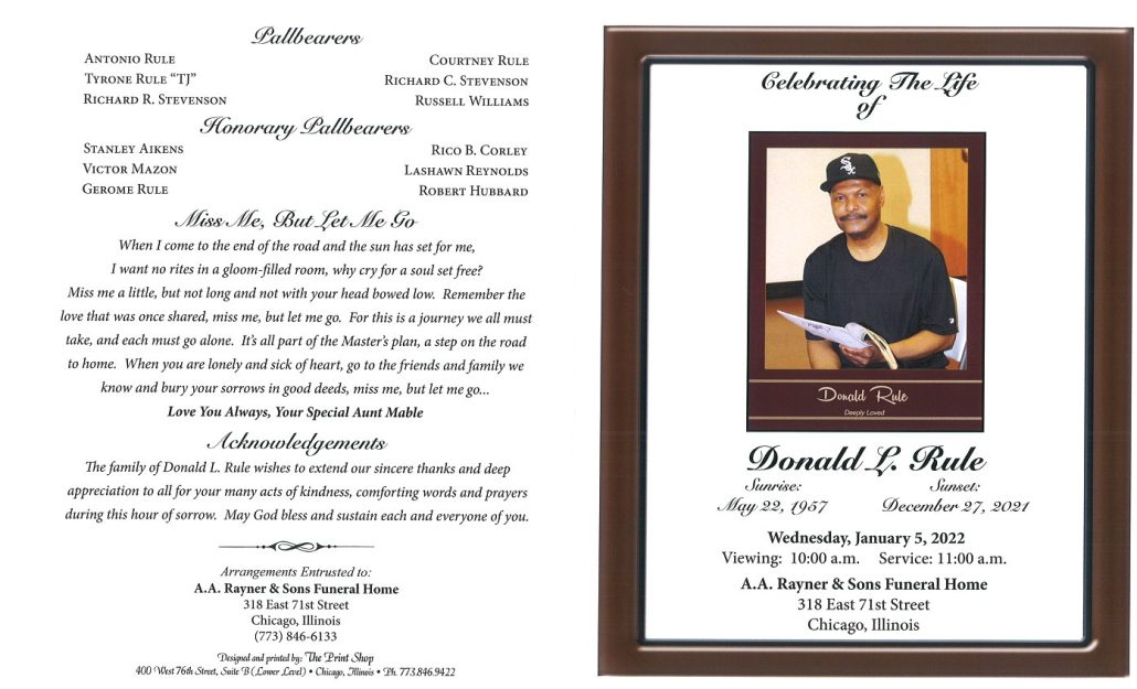 Donald L Rule Obituary