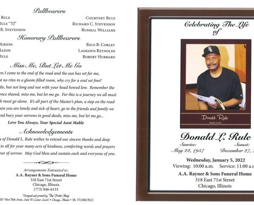 Donald L Rule Obituary