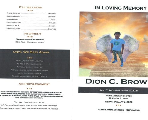 Dion C Brown Obituary