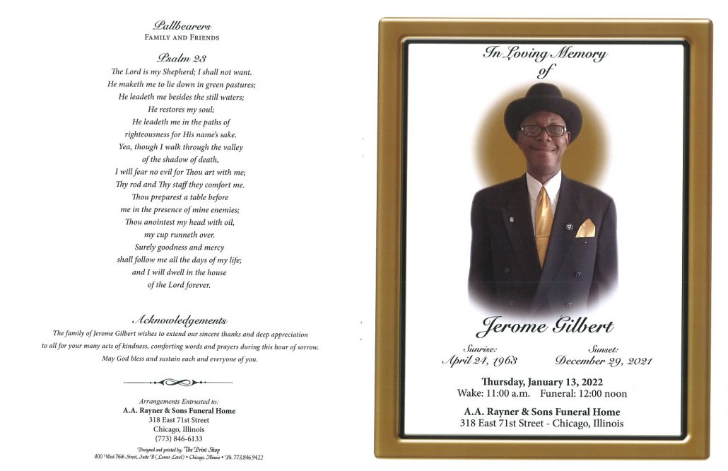 Jerome Gilbert Obituary