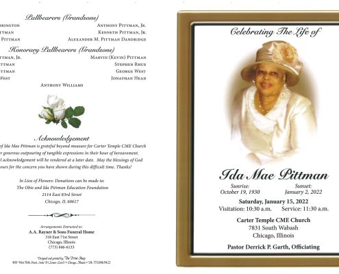 Ida M Pittman Obituary