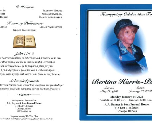 Bertina Harris Palm Obituary