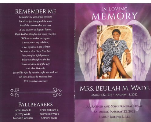 Beulah M Wade Obituary