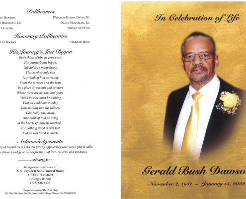 Gerald B Dawson Obituary