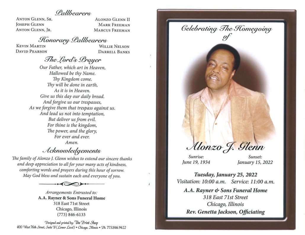 Alonzo J Glenn Obituary