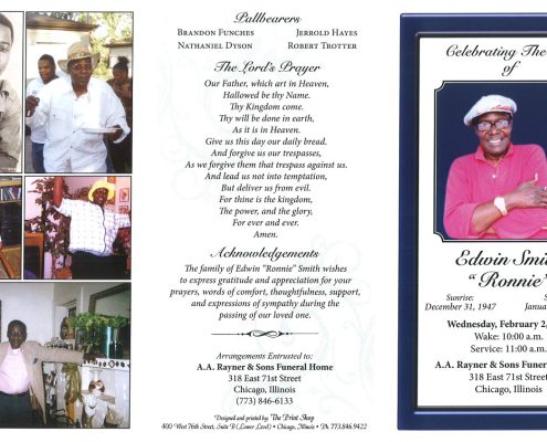 Edwin Ronnie Smith Obituary