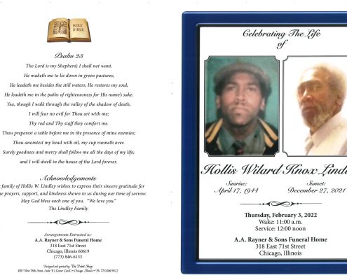 Hollis Wilard Knox Lindley Obituary