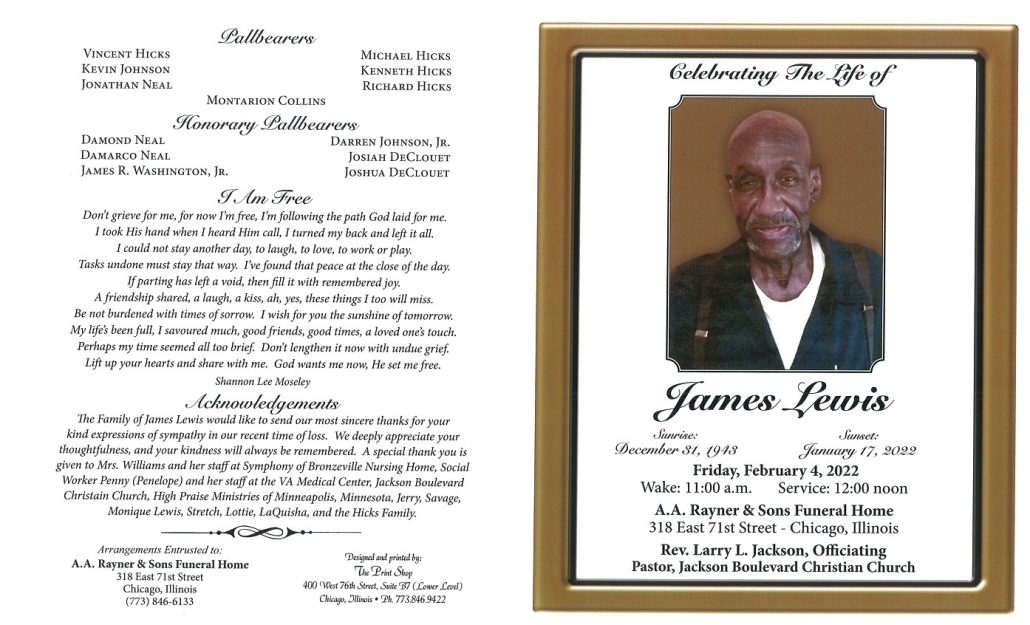 James Lewis Obituary