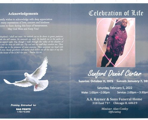 Sanford D Carter Obituary