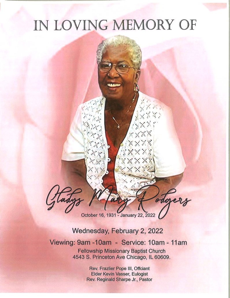 Gladys M Rodgers Obituary