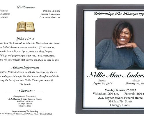 Nellie M Anderson Obituary