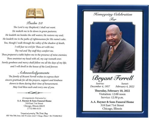 Bryant Ferrell Obituary