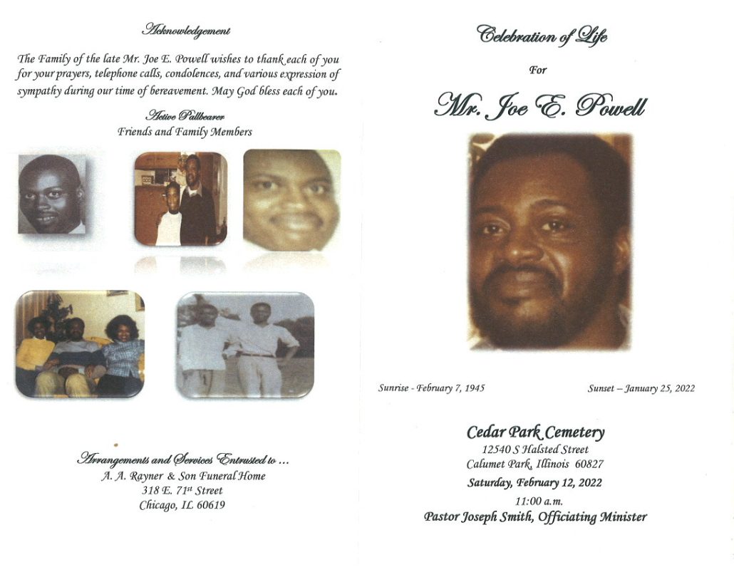 Joe E Powell Obituary