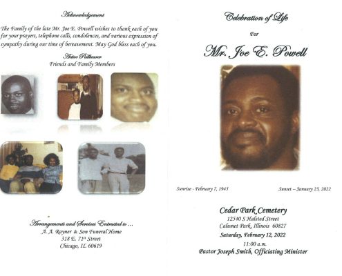 Joe E Powell Obituary