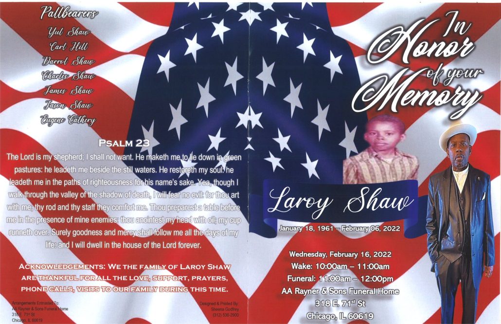 Leroy Shaw Obituary