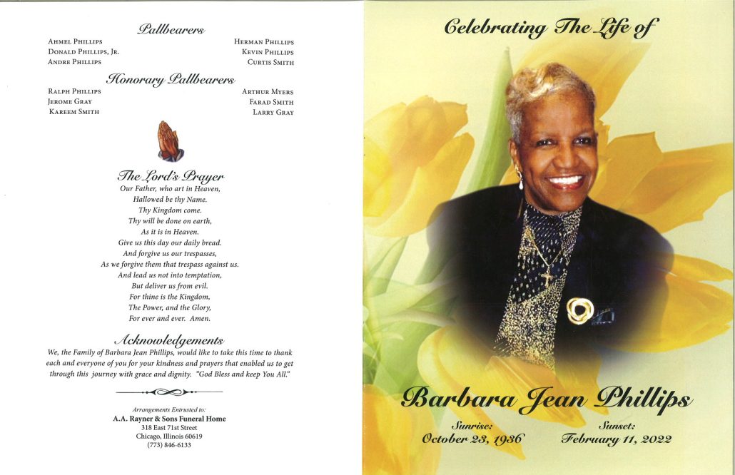 Barbara J Phillips Obituary