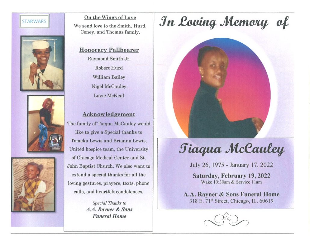 Tiaqua McCauley Obituary
