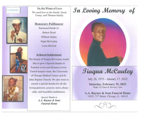 Tiaqua McCauley Obituary