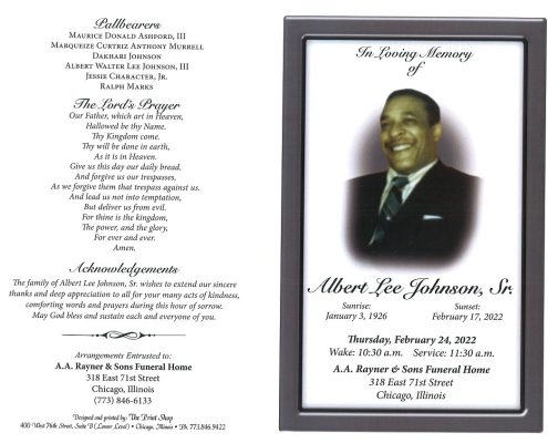 Albert L Johnson Obituary