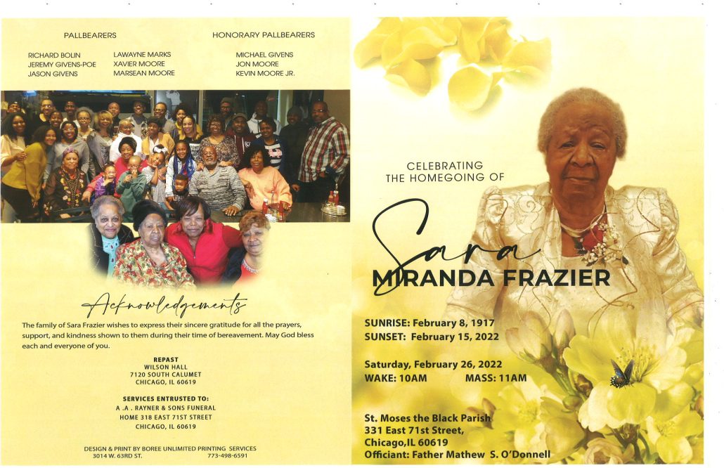Sara M Frazier Obituary