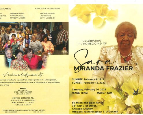 Sara M Frazier Obituary