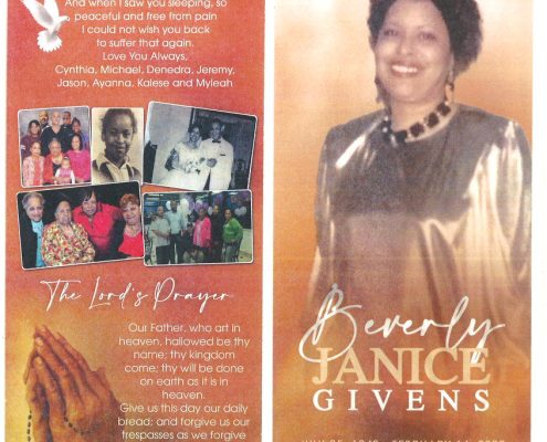 Beverly J Givens Obituary