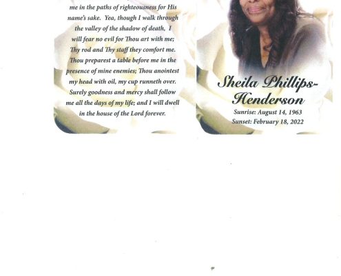 Sheila Phillips Henderson Obituary