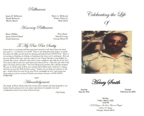 Henry Smith Obituary