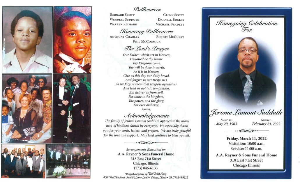Jerome L Sudduth Obituary