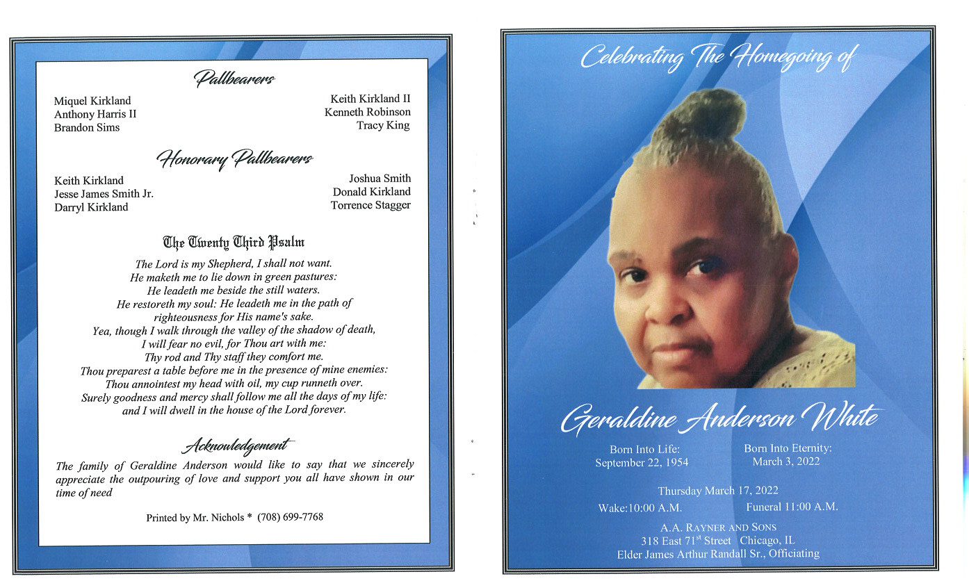Blue & White 3 Piece Funeral Package in Chicago, IL