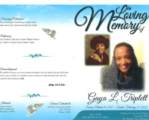 Gaya L Triplett Obituary