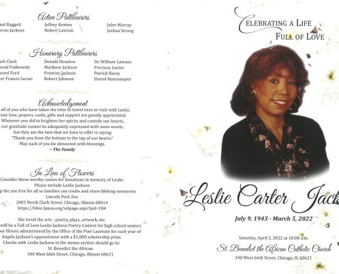 Leslie C Jackson Obituary