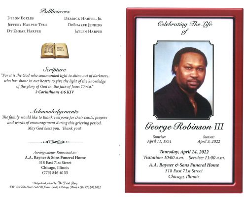 George Robinson III Obituary